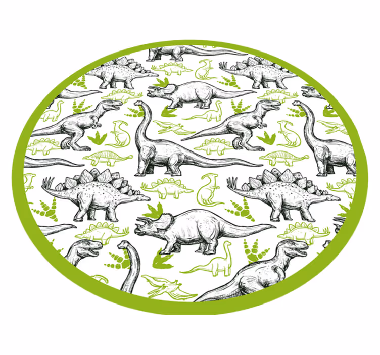 Tapete de animal com estampa de dinossauro de duas cores - TenStickers