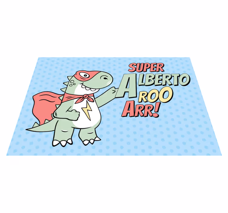 Tapete em vinil infantil dinossauro super-herói - TenStickers