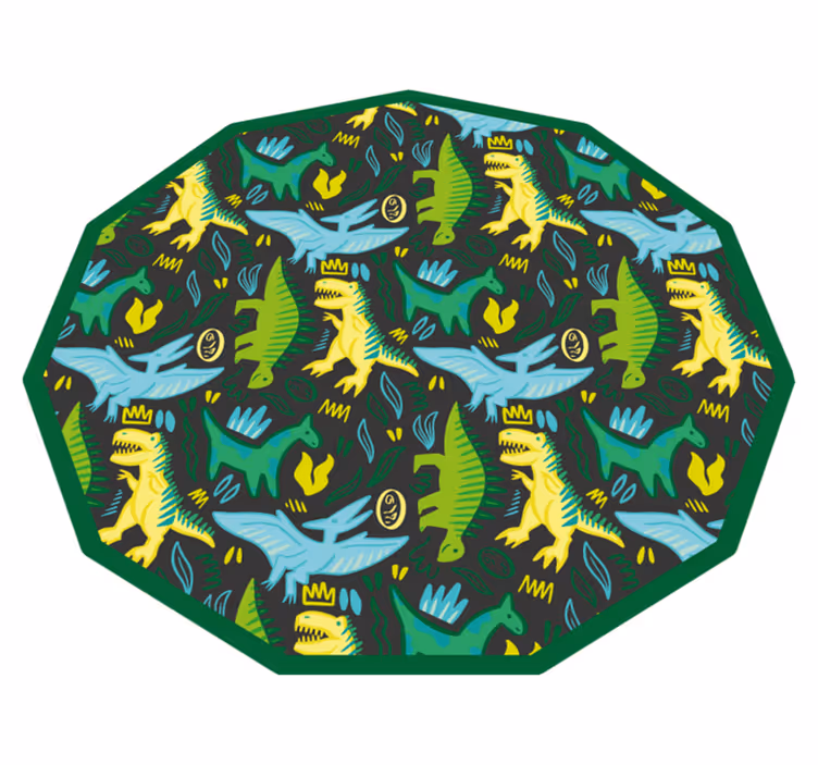 Tapete vinílico infantis pegadas de dinossauro - TenStickers