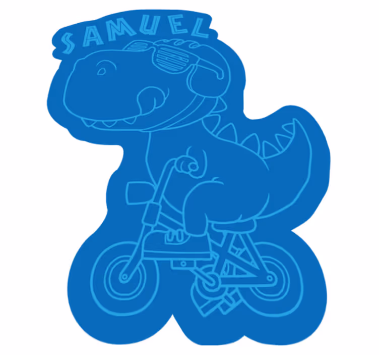 Tapete vinílico com nome dinossauro personalizável - TenStickers