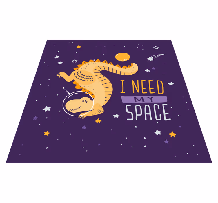 Tapete em vinil infantil ilustração de dinossauro espacial - TenStickers
