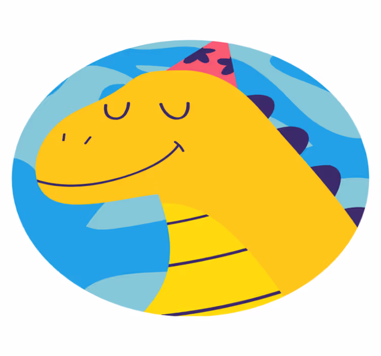 Tapete vinílico infantis tema festa dinossauro - TenStickers