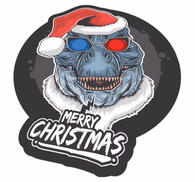 Tapete vinílico do Natal alegria festiva do monstro - TenStickers