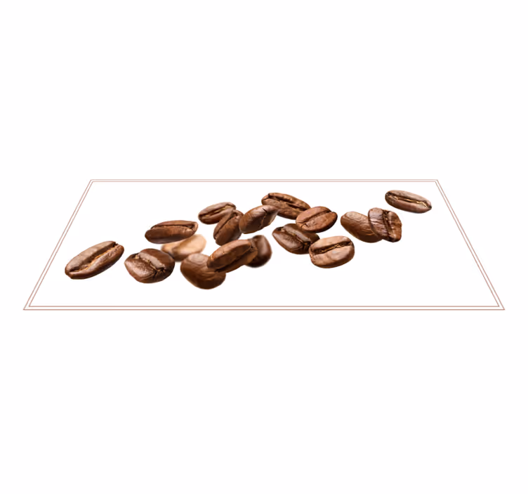 Tapete vinílico cozinha trilha de grãos de café - TenStickers