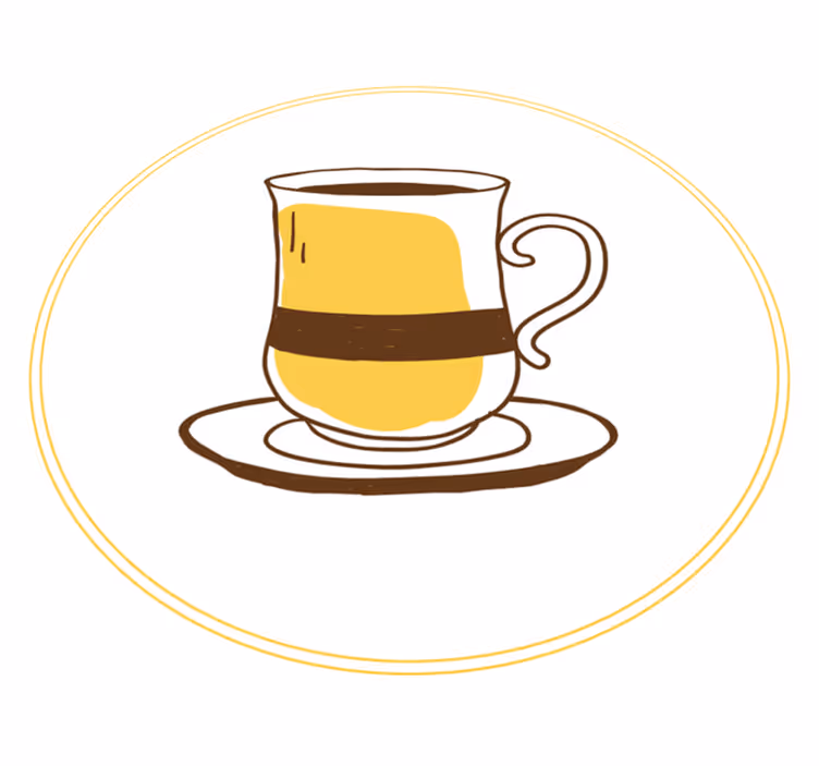 Tapete vinílico cozinha ilustração de copo de café expresso - TenStickers