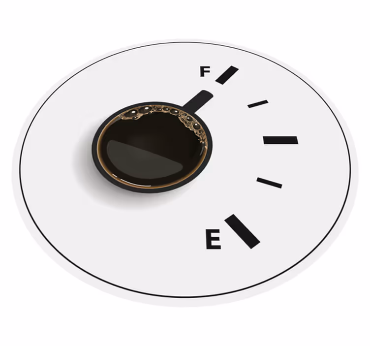 Tapete vinílico mosaico indicador de hora do café - TenStickers