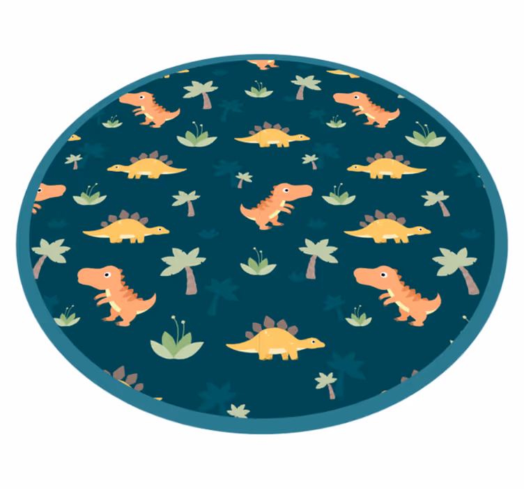Tapete vinílico infantis rodela de dinossauro - TenStickers