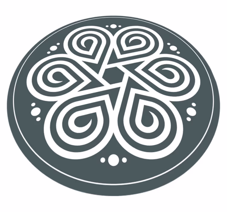 Elegante tapete de vinil com ornamento branco - TenStickers