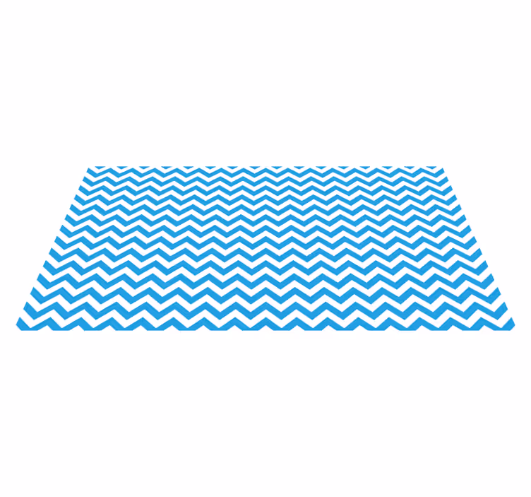 Tapete de vinil zig zag azul e branco - TenStickers