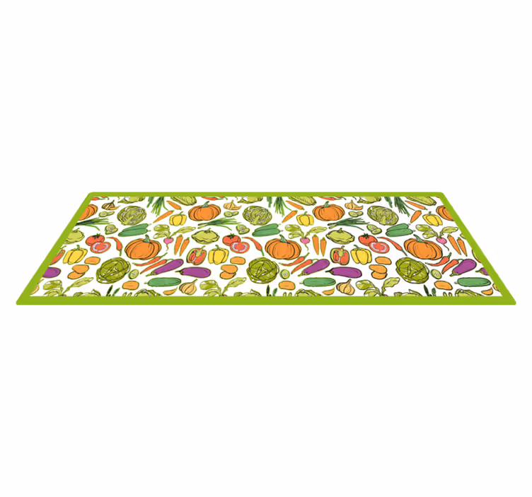 Tapete de vinil de cozinha com frutas e vegetais - TenStickers