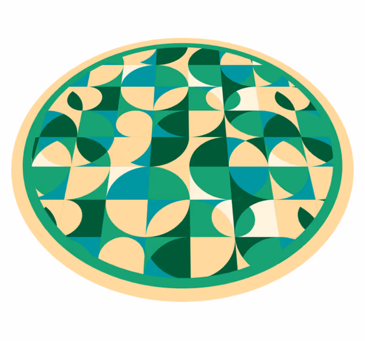 Tapete vinílico geométricas geometrias circulares - TenStickers