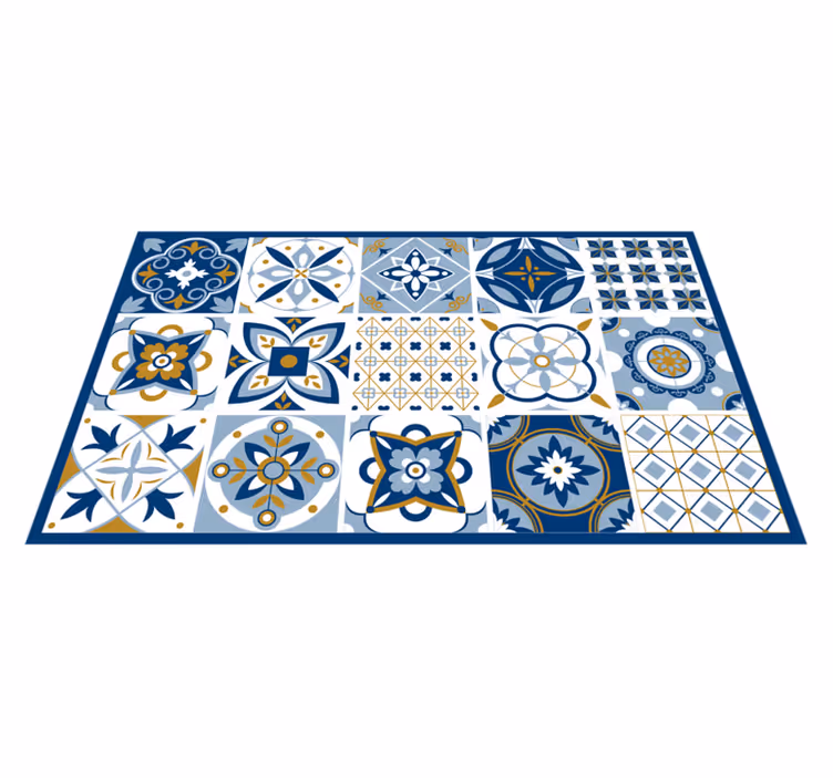 Tapete vinílico azulejos cerâmica inspirada - TenStickers