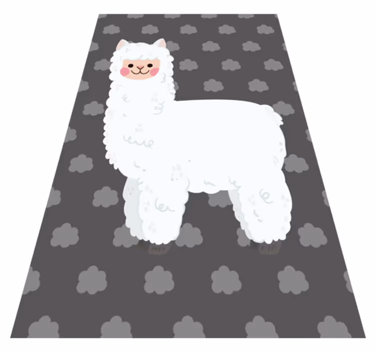 Tapete em vinil infantil forma de alpaca brincalhona - TenStickers