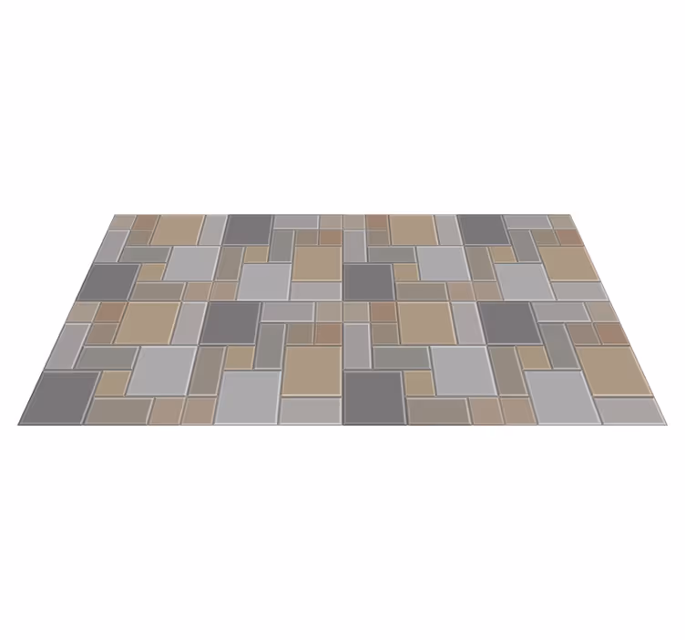 Tapete vinílico azulejos ladrilho geométrico - TenStickers