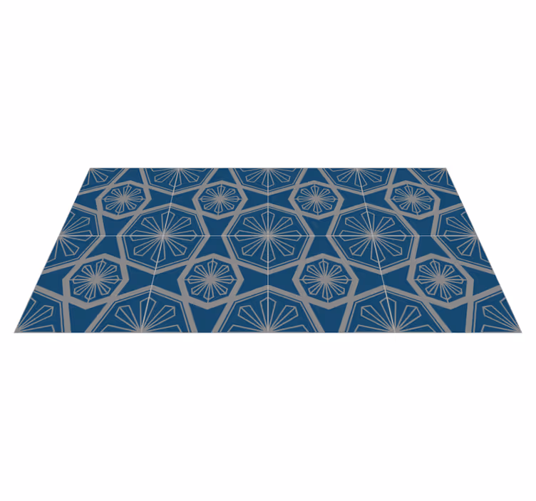Tapete vinílico azulejos padrão geométrico impressionante - TenStickers