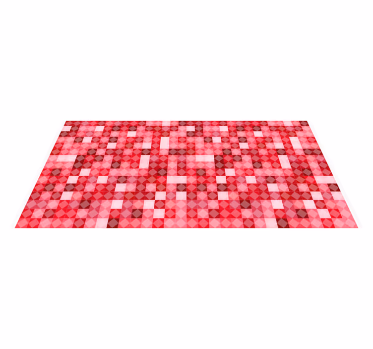 Tapete vinílico geométricas padrão geométrico vermelho - TenStickers