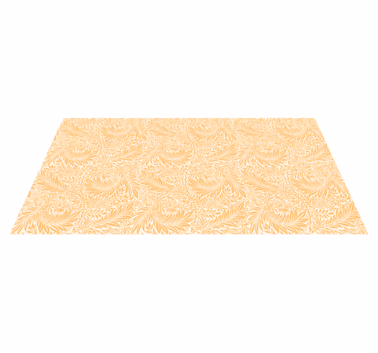 Adorável tapete laranja de vinil floral - TenStickers