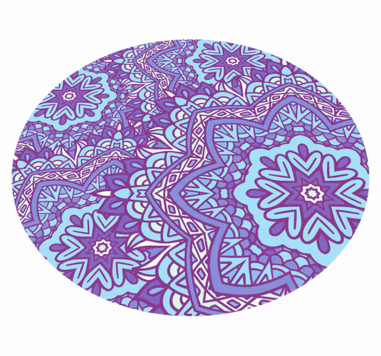 Tapete vinílico de mandala motivo roxo vivo - TenStickers