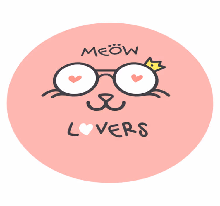 Tapete vinílico infantis gráfico de amante de gatos - TenStickers