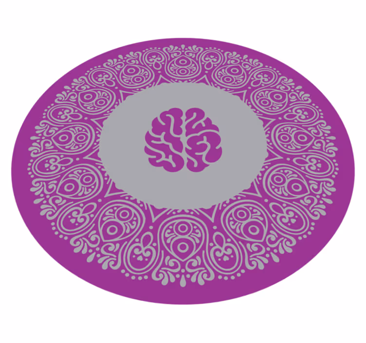 Tapete vinílico para gabinete Mandala do cérebro - TenStickers
