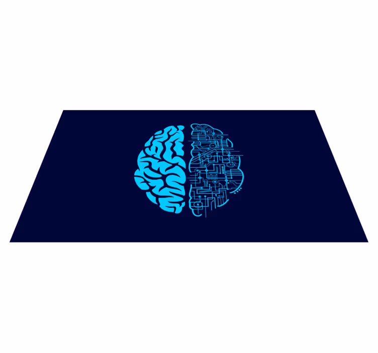 Tapete vinílico moderno contraste cerebral - TenStickers