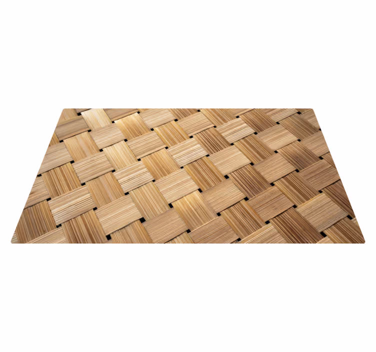 Tapete vinílico para gabinete Padrão de bambu natural - TenStickers