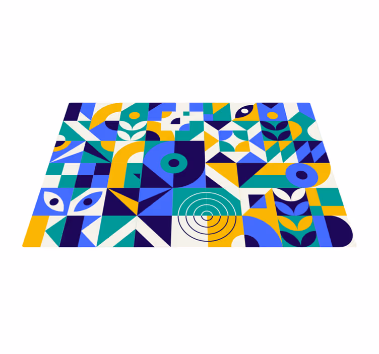 Tapete vinílico para gabinete Padrão colorido moderno - TenStickers