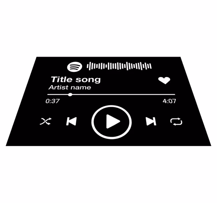 Spotify texto tapete personalizado - TenStickers