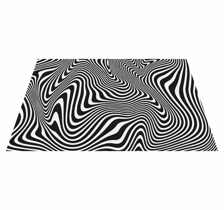 Tapete zebra de vinil com estampa animal com efeito 3d - TenStickers