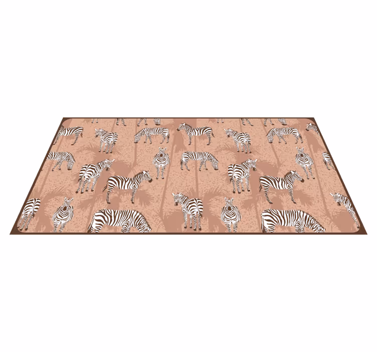 Tapete vinílico estampa de animal padrão de rebanho de zebra - TenStickers