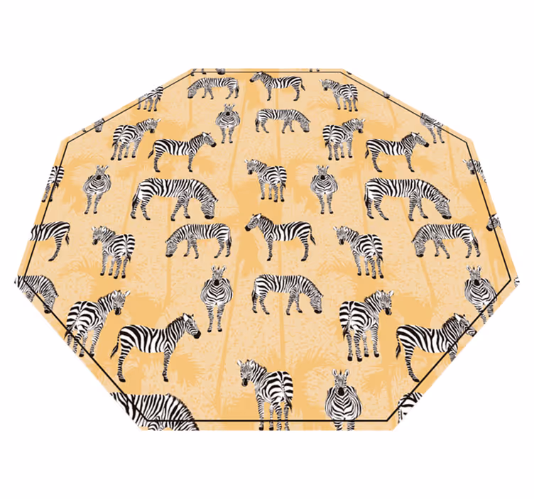 Tapete vinílico estampa de animal padrão de safári zebra - TenStickers