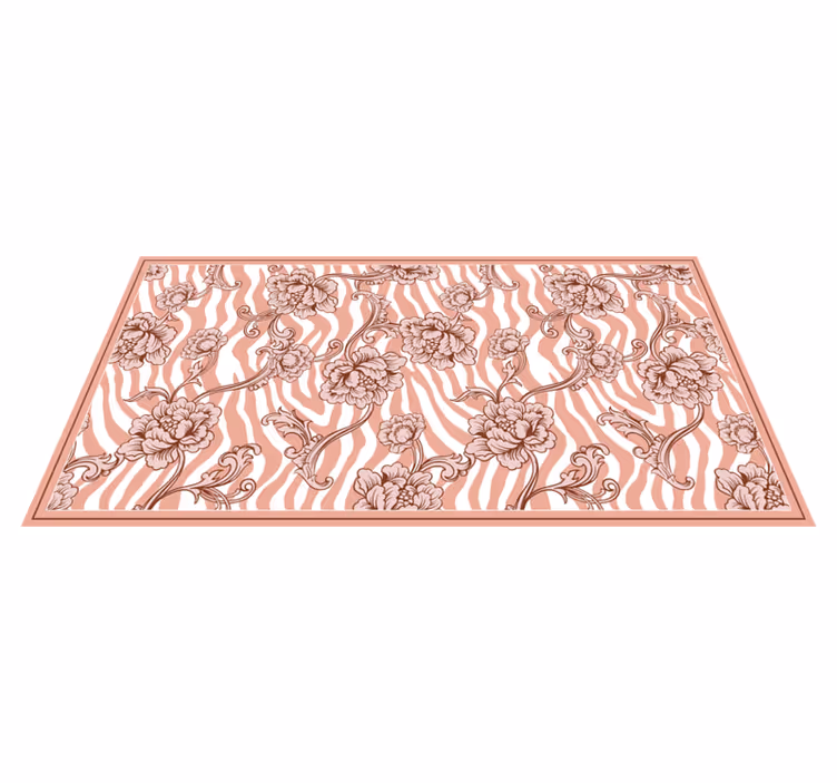 Tapete vinílico quarto fusão floral zebra - TenStickers