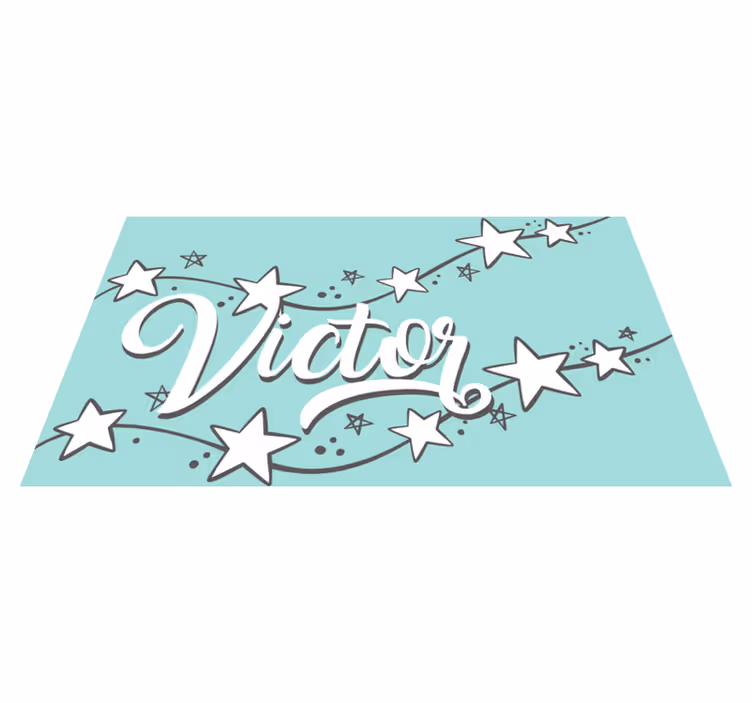 Tapete vinílico com nome poeira estelar personalizável - TenStickers