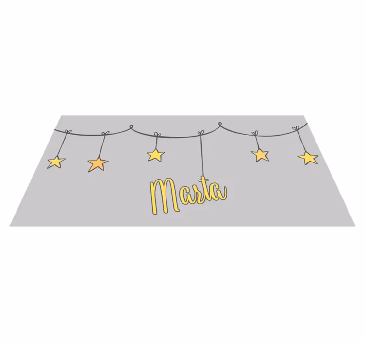Tapete vinílico com nome estrelado personalizado - TenStickers