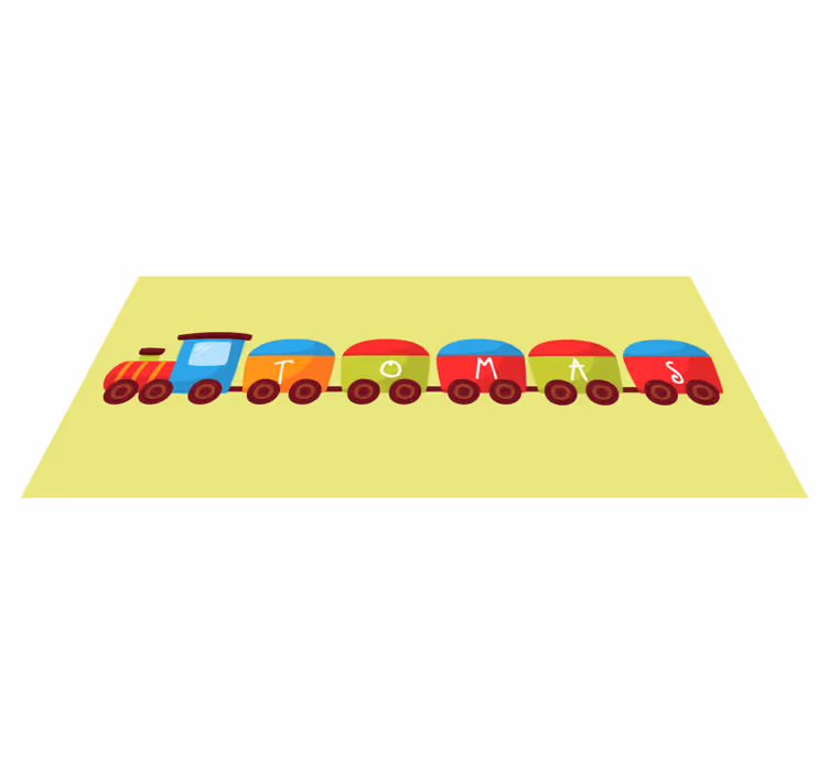 Tapete vinílico com nome trem personalizado - TenStickers