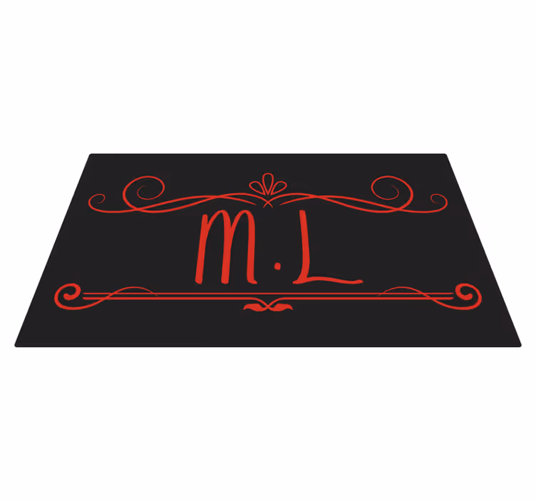 Tapete vinílico com nome elegância do monograma - TenStickers