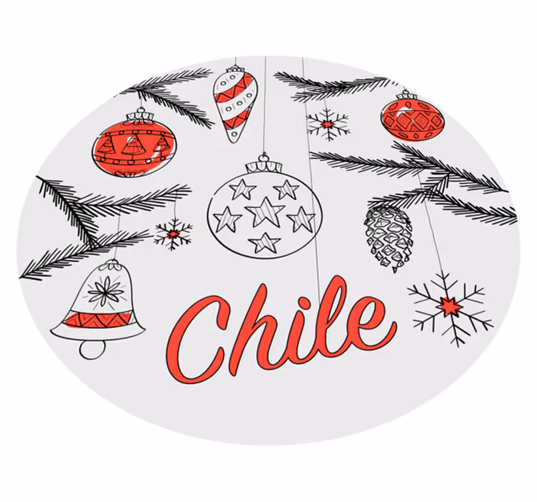 Tapete vinílico do Natal decoração de natal do chile - TenStickers