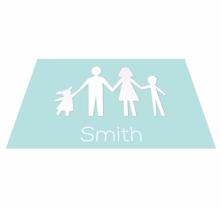 Tapete vinílico com nome família personalizável - TenStickers