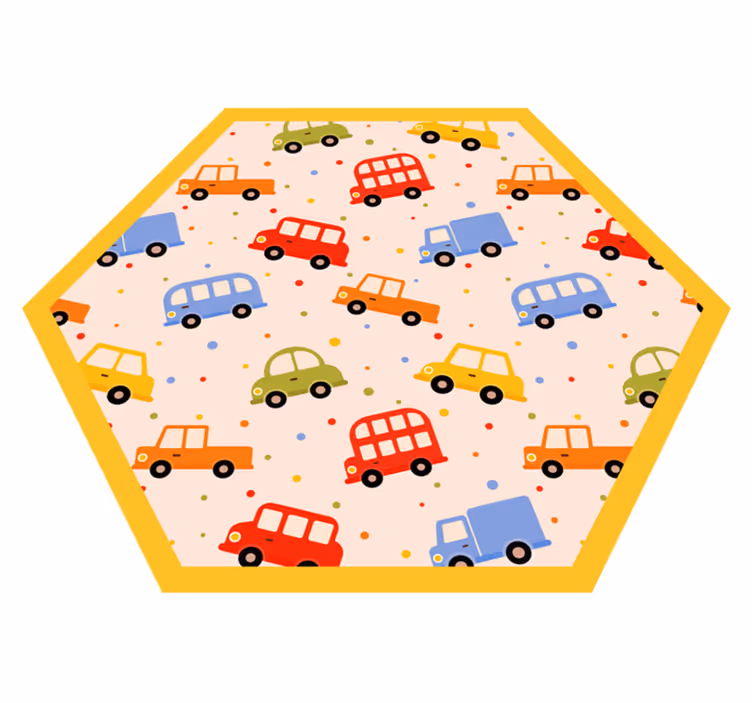 Tapete em vinil infantil transporte lúdico - TenStickers