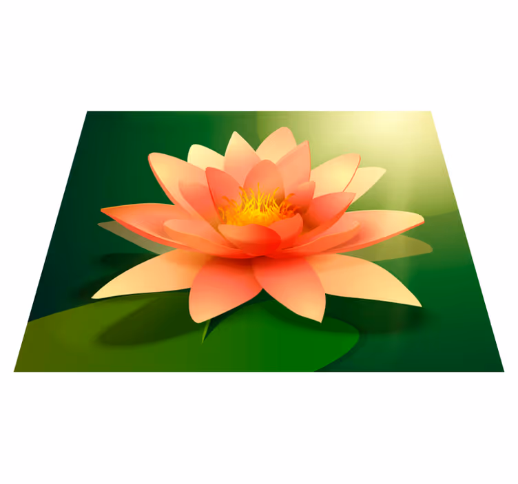 Tapete vinílico flores e plantas lótus florescendo - TenStickers