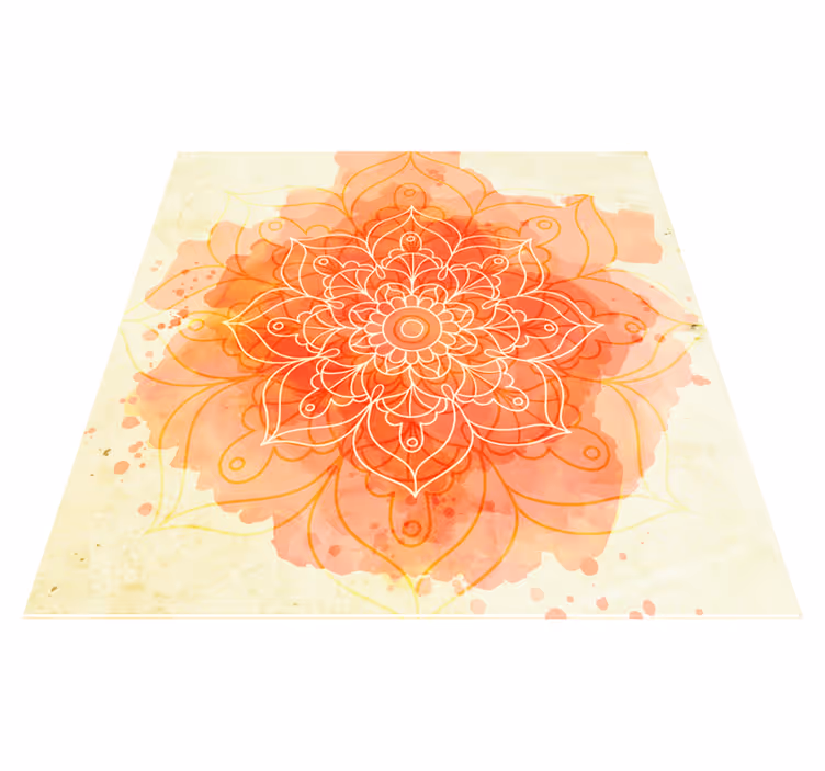 Tapete vinílico de mandala flor de mandala - TenStickers