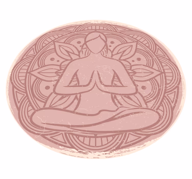 Tapete floral de lótus para meditação - TenStickers