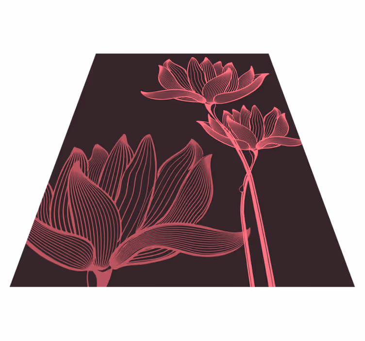 Tapete vinílico flores e plantas contraste floral - TenStickers