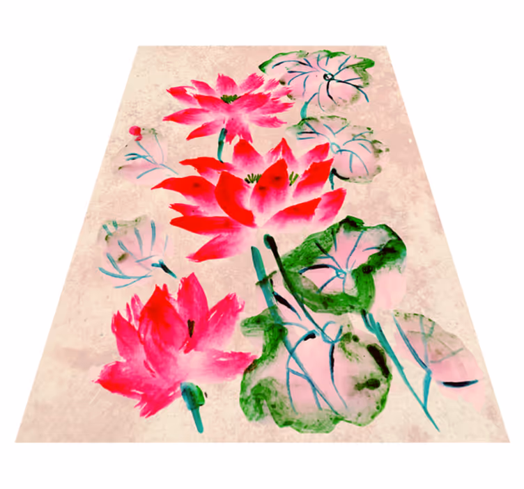 Tapete vinílico flores e plantas flores elegantes - TenStickers