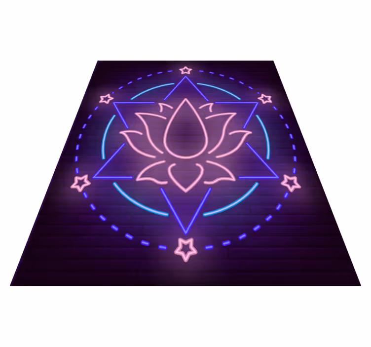 Tapete vinílico de mandala padrão de mandala de néon - TenStickers