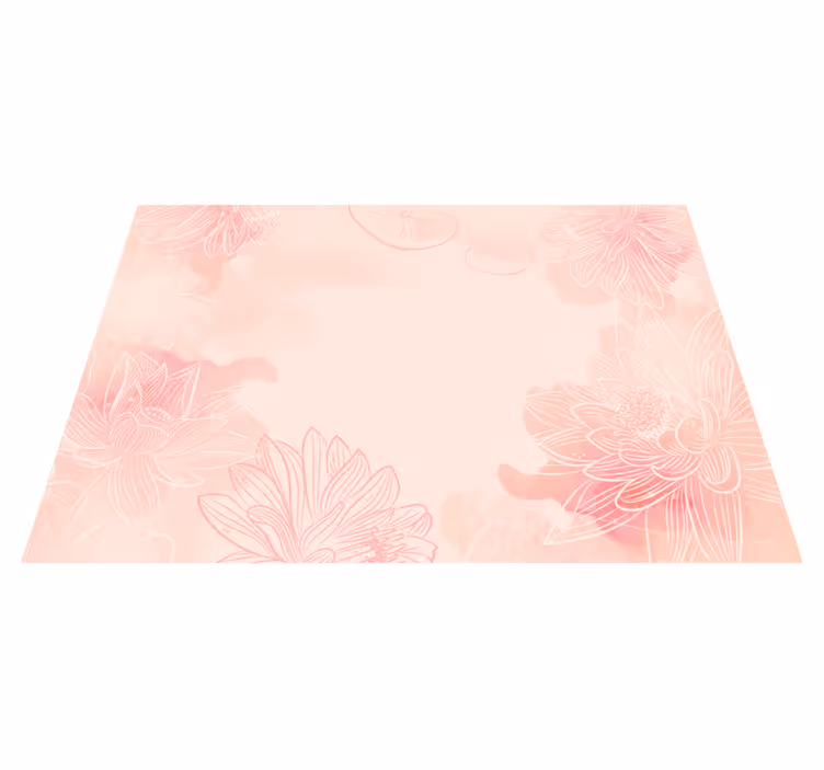 Tapete floral em tons de lótus oink - TenStickers