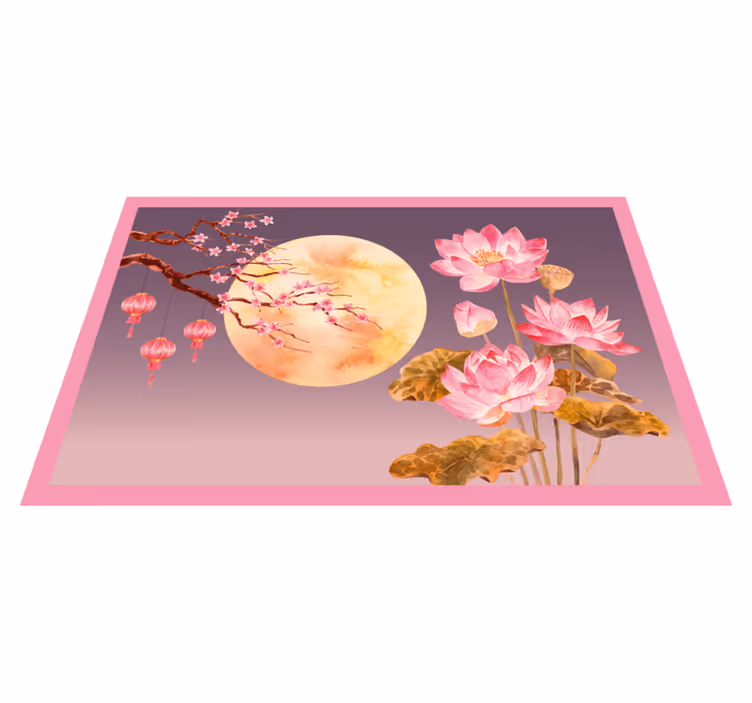 Tapete vinílico flores e plantas luar floral - TenStickers