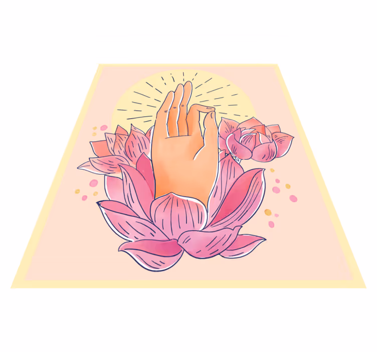 Tapete vinílico de mandala ilustração de flor espiritual - TenStickers