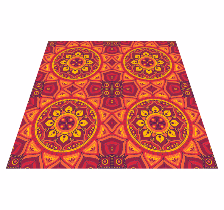 Tapete vinílico de mandala simetria inspirada em mandala - TenStickers