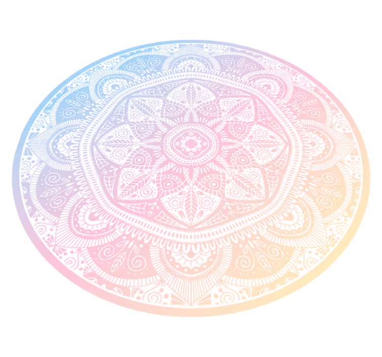 Tapete vinílico de mandala mandala gradiente - TenStickers